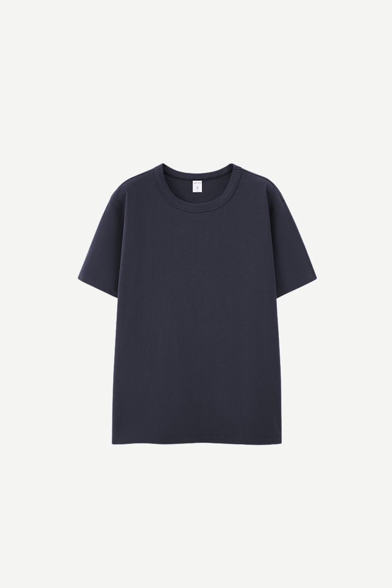 Men's 250g Cotton Double Layer Set-in Basic Tee