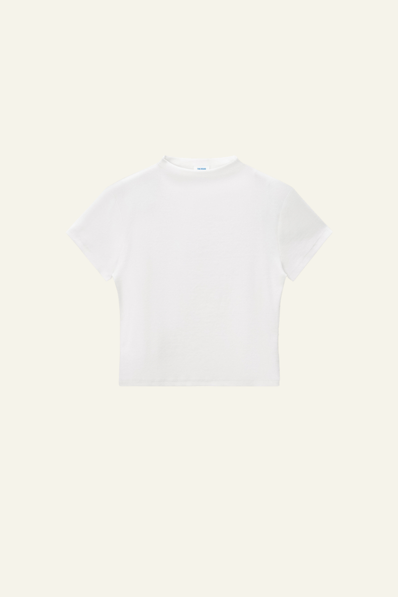 Women's Streetwear  High-neck Slim  Dopamine  T-shirt