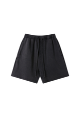 Unisex Spring Summer 360g Cotton Washed Drawstring Shorts