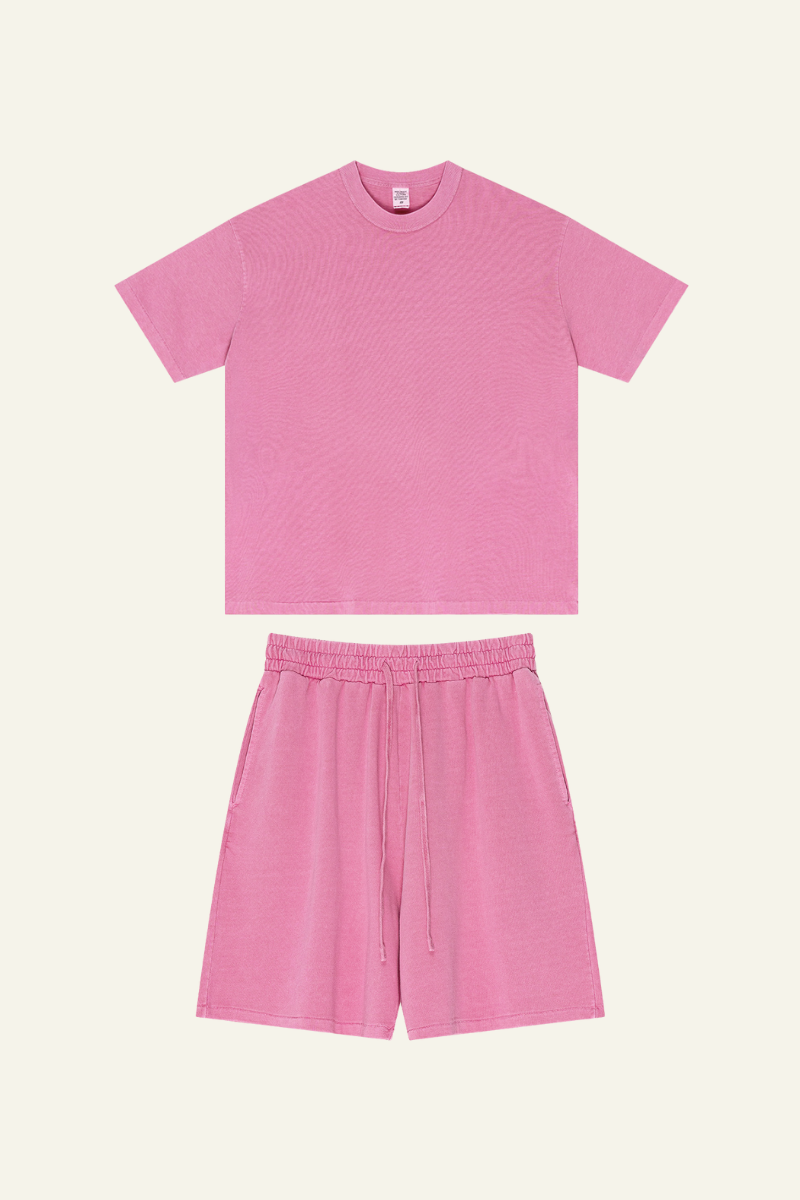 Women's Cotton Streetwear Set:T-Shirt & Short