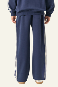 Unisex  Side Stripe Loose-Fitting Wide-leg Pants