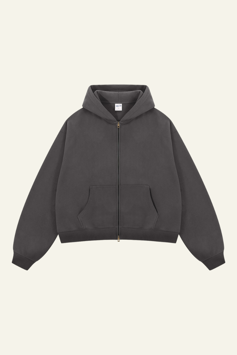 Women's Streetwear Two-Way Zipper Hooded Jacket