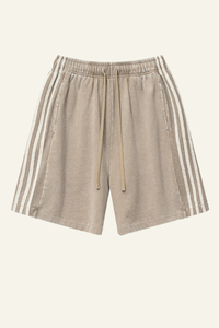 Men's Cotton Streetwear Washed Three side stripes Shorts