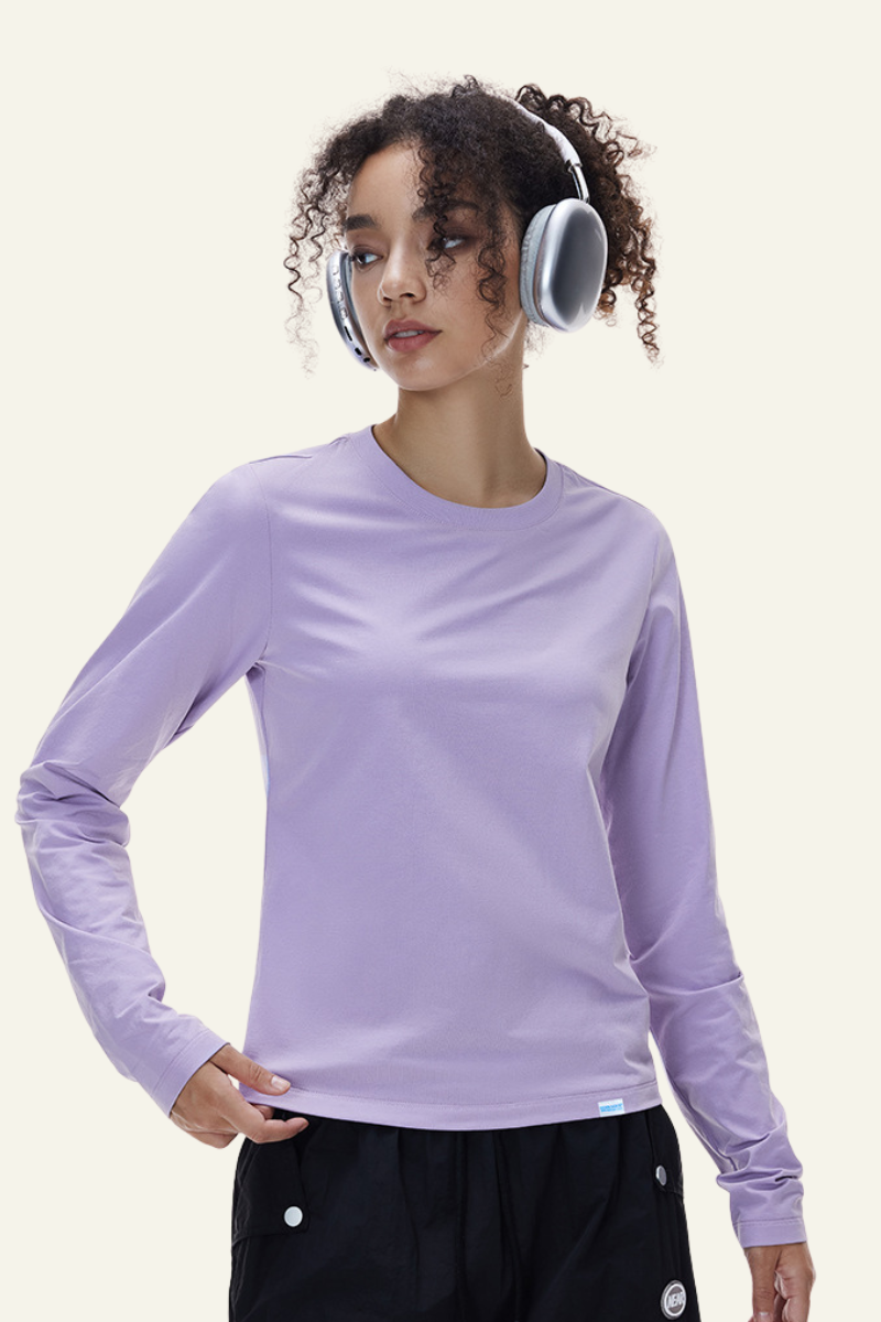 Women's Slim Fit Crew Neck Long Sleeves T-shirt