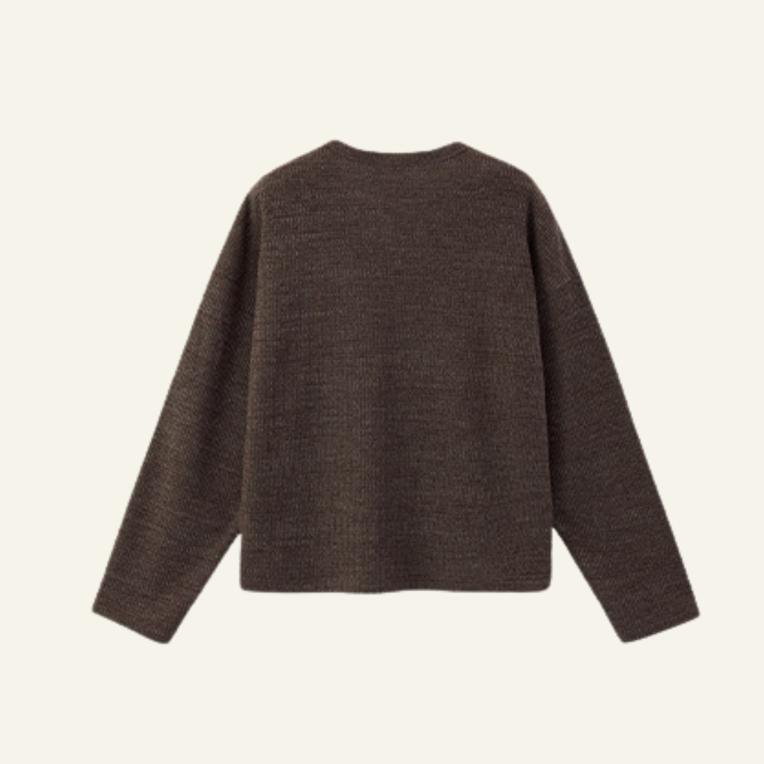 Men's Streetwear V-Neck Waffle Textured Knit Sweater
