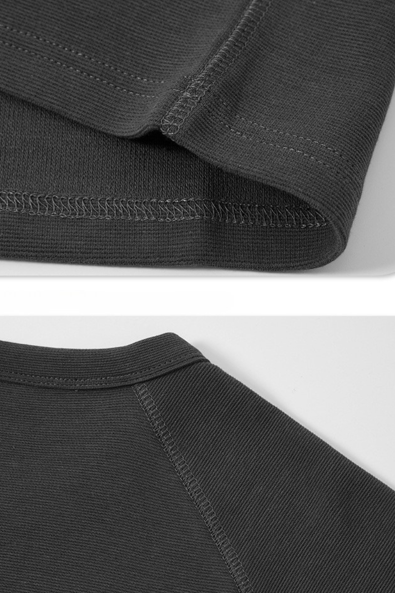 Men's 300g Cotton Raglan Stitch Texture Tee