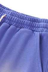 Men's 350G Cotton Shorts - Spray Wash Vintage Drawstring