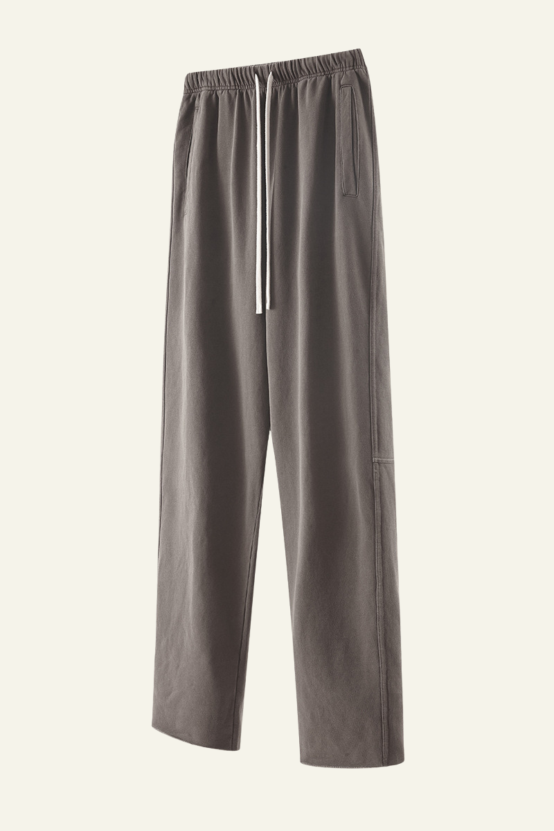 Men's Heavyweight Washed Cotton Athletic Wear Pants