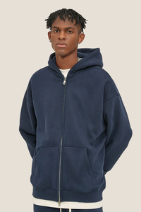 Men's Streetwear 350G Heavyweight Full Zipper Hooded Jacket