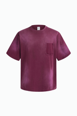 Men's Cotton Streetwear Washed Distressed T-shirt