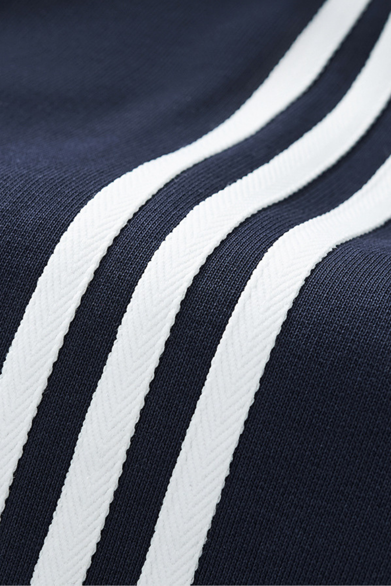 Men's Streetwear Cotton Striped Color-Block Sweatshirts