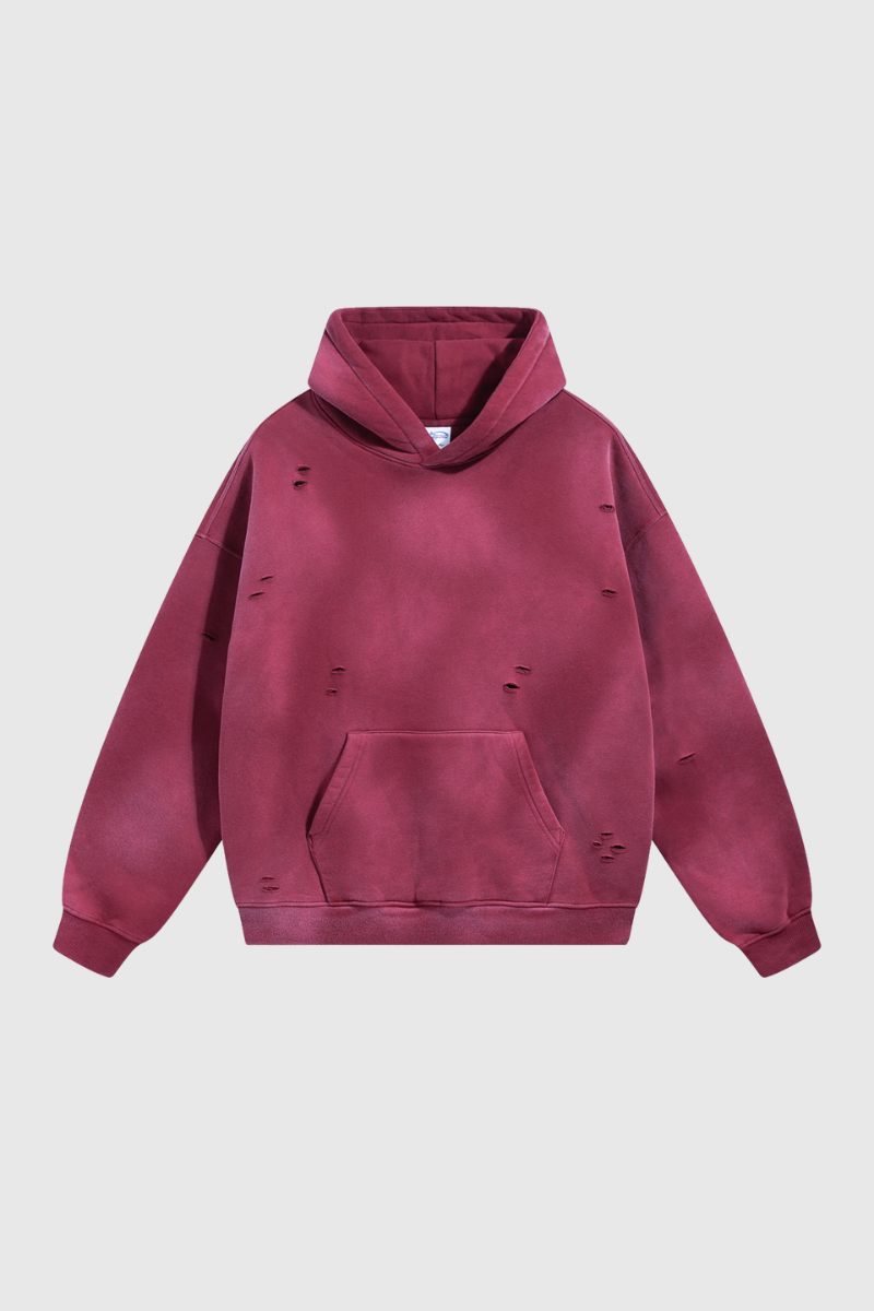 Women's Streetwear Washed 360G Heavyweight Cut Hoodie