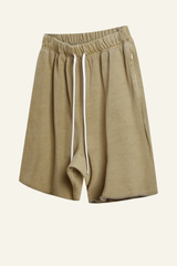 Men's Vintage Washed Cotton Frayed-Hem Shorts