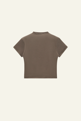 Women's Streetwear  High-neck Slim  Dopamine  T-shirt