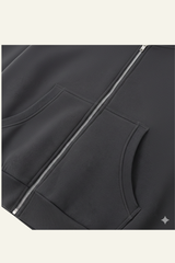 Men's Streetwear Cropped Full Zipper Hooded Jacket