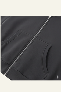 Men's Streetwear Cropped Full Zipper Hooded Jacket