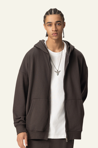 Men's Streetwear Full Zipper Hooded Jacket