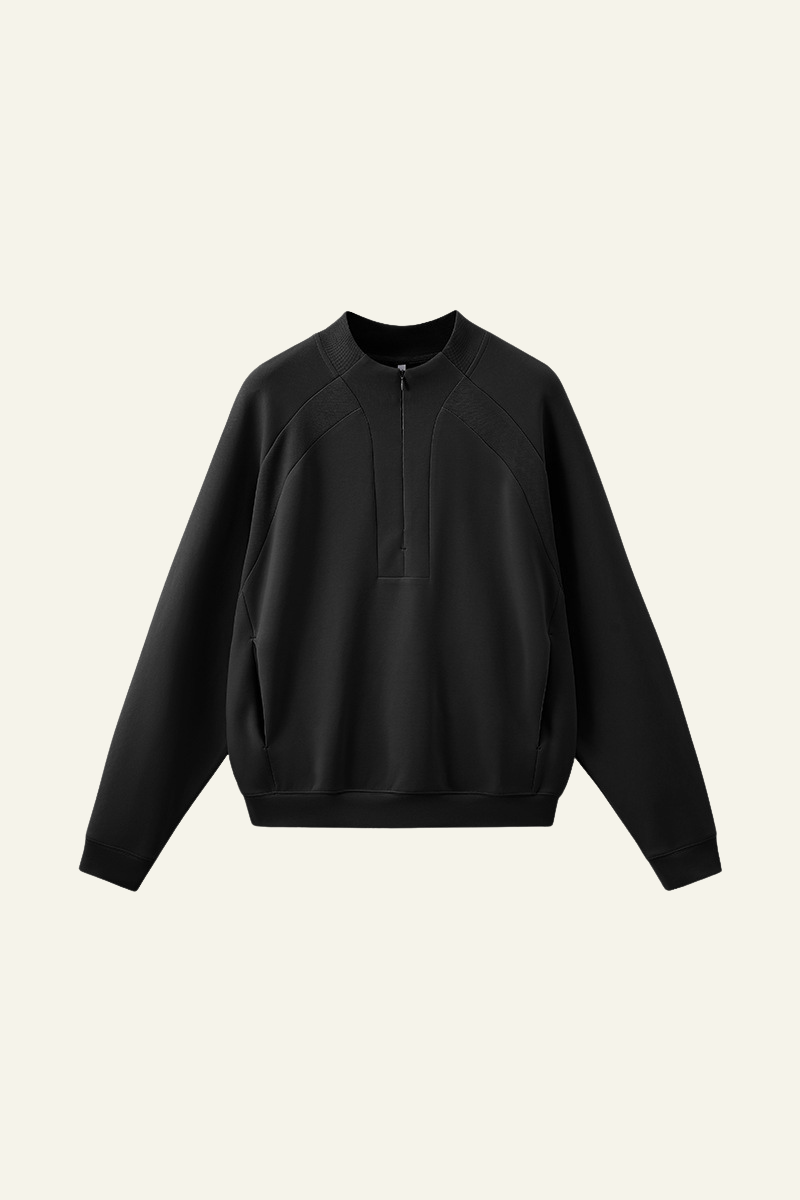 Women's Streetwear Stand Collar Half Zipper Pullover