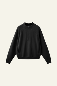 Women's Streetwear Stand Collar Half Zipper Pullover