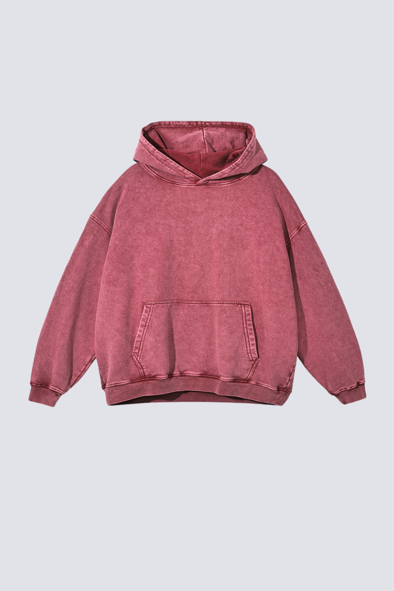 Women's 420g Heavy Cotton Washed Distressed Hoodie