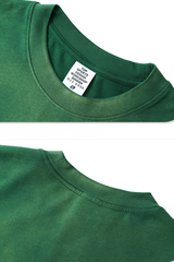 Men's Summer Cotton Washed Spray Fade Oversized Tee