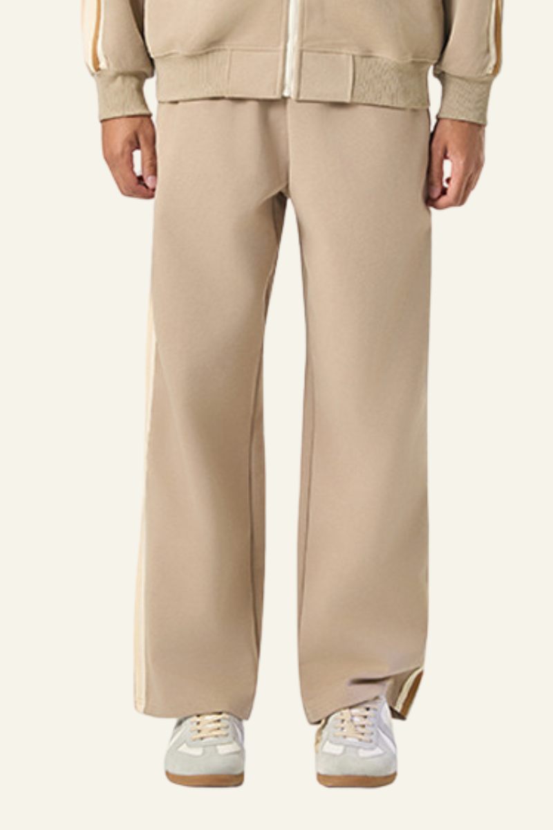 Unisex  Side Stripe Loose-Fitting Wide-leg Pants