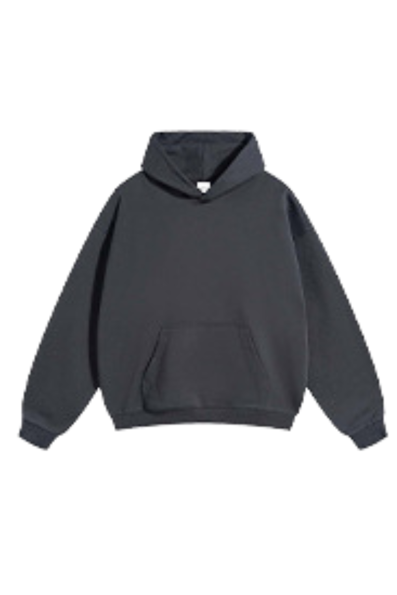 Men's Fall Winter 430g Terry Solid Loose DropShoulder Hoodie