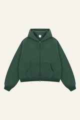 Men's Streetwear Two-Way Zipper Hooded Jacket