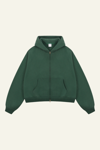 Men's Streetwear Two-Way Zipper Hooded Jacket