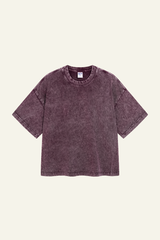 Women's Cotton Streetwear Washed Distressed T-shirt