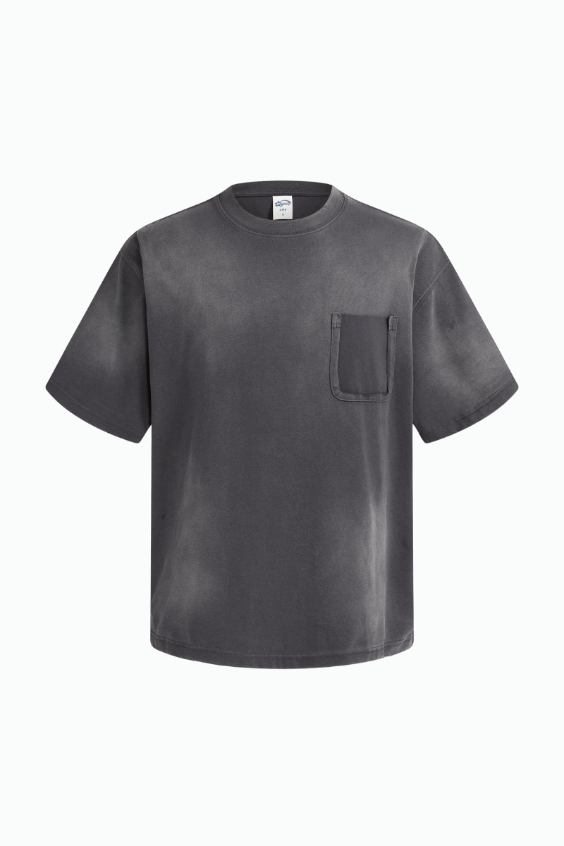 Women's Cotton Streetwear Washed Distressed T-shirt