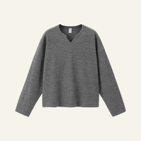 Men's Streetwear V-Neck Waffle Textured Knit Sweater