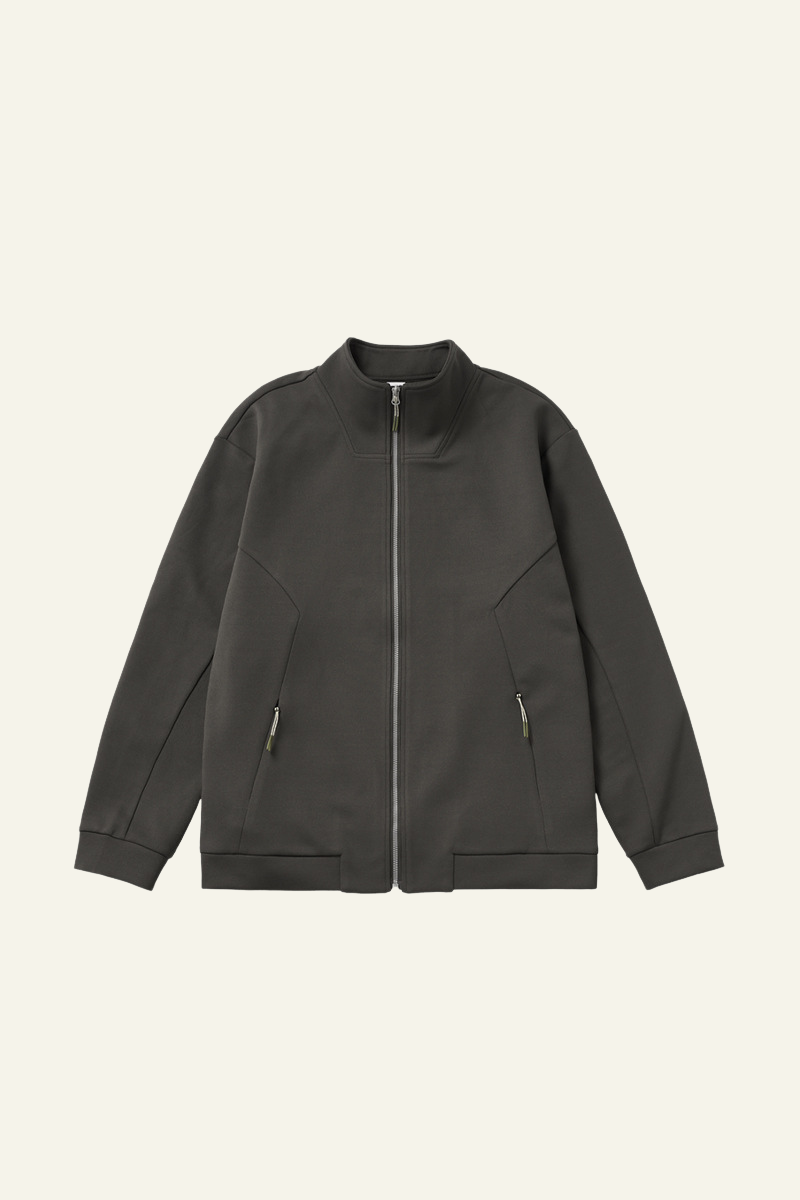 Men's Streetwear Stand Collar Full-Zipper Jacket