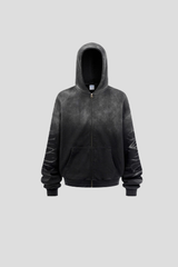 Women's Cotton Streetwear Gradient Hooded Jacket