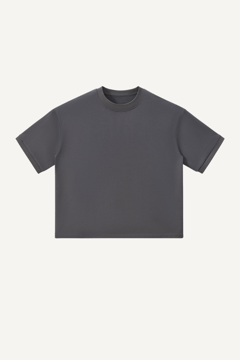 Women's 280g Cropped Oversized Terry Cuff Crewneck Tee