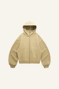 Men's  Streetwear Curved-Sleeve Boxy Hooded Jacket