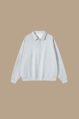 Men's Streetwear Polo Collar  Sweatshirt