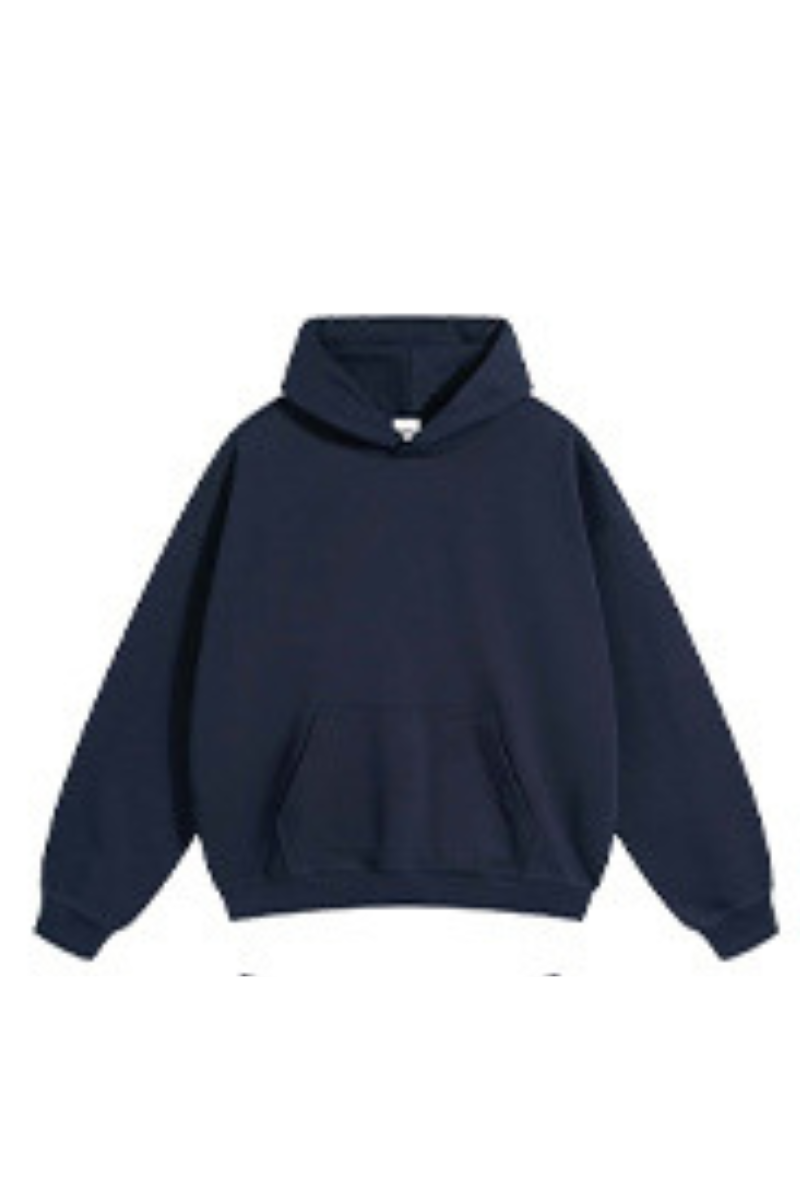 Men's Fall Winter 430g Terry Solid Loose DropShoulder Hoodie