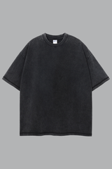 Men's Summer 275g Washed Batik Oversized Small Neck Tee
