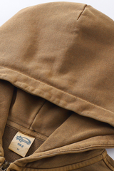 Men's Cotton Streetwear Full Zipper Hooded Jacket