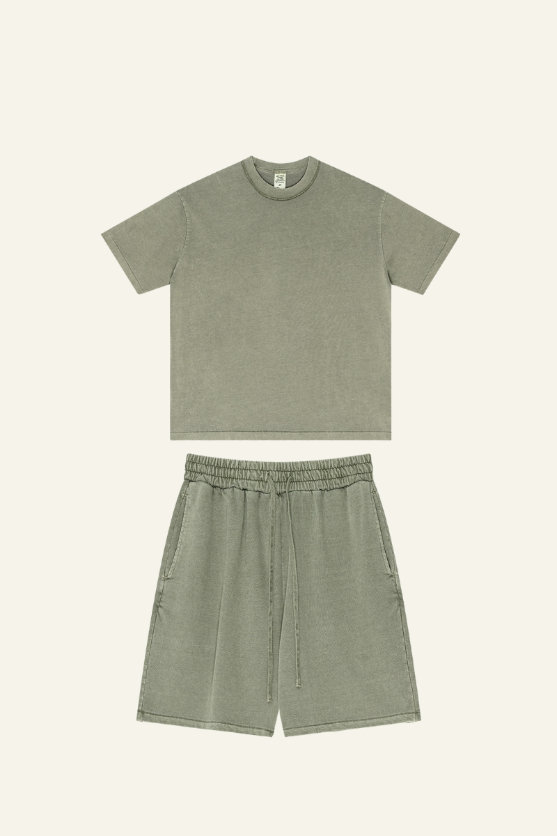 Men's Cotton Streetwear Set:T-Shirt & Short