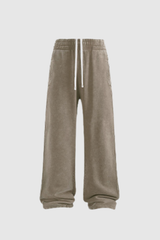 Men's Cotton  Streetwear Washed Distressed Wide Leg Pants