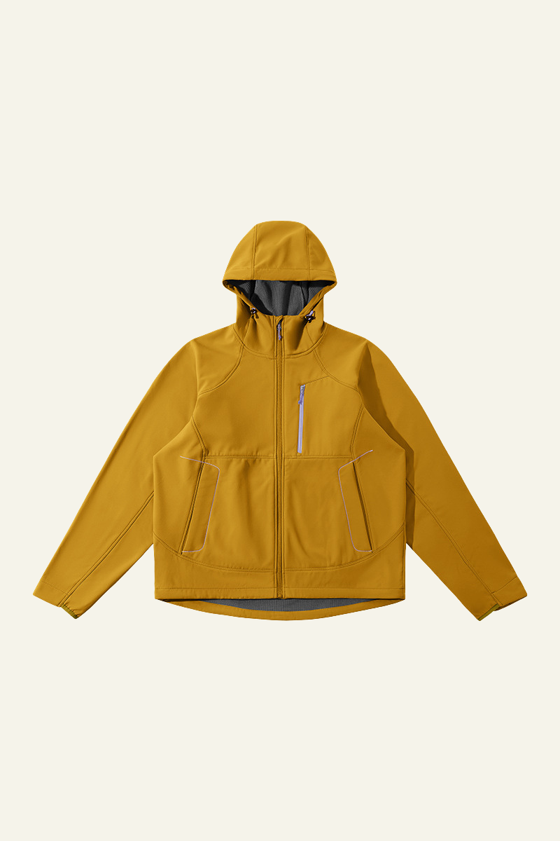 Men's Streetwear Fleece Lined Waterproof Hooded Jacket