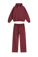 Men's Fall Winter 430g Terry Drawstring Hoodie Set