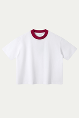 Men's 305g Cotton Colorblock Knit Boxy Crewneck Tee