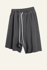Men's Vintage Washed Cotton Frayed-Hem Shorts