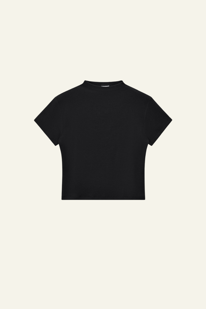 Women's Streetwear  High-neck Slim  Dopamine  T-shirt