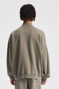 Men's Cotton Streetwear Wax-Dyed Washed Stand Collar Distressed Jacket