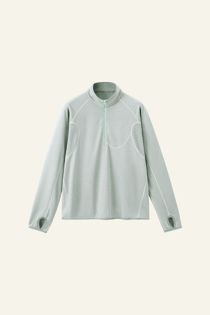 Women's  Lightweught Half-zipper Stand-collar Pullover