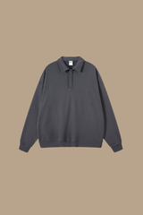Women's Streetwear Polo Collar  Sweatshirt